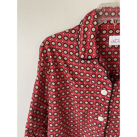 The Cats Pajamas Size Medium Hadley Pajama Shirt Top Print Cotton Comfy - Picture 5 of 7